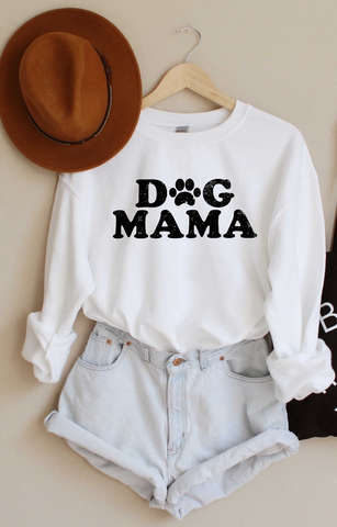 Dog Mama Graphic Crewneck Sweatshirt