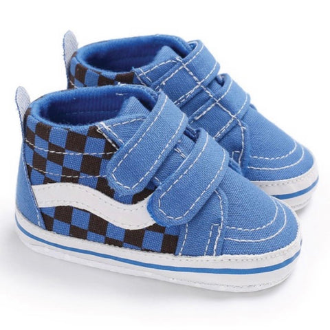 Blue Checker Baby Sneaker