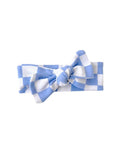 Blue Checker Tulle Dress & Bow