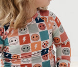 Retro Smiley Bamboo Onesie