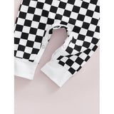 Black Check Unisex Onesie