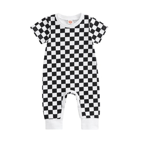 Black Check Unisex Onesie