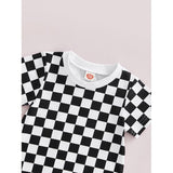 Black Check Unisex Onesie