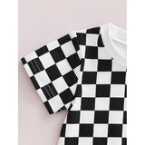 Black Check Unisex Onesie