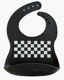 Black checker silicone Bib